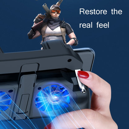 H10 4 in 1 Dual Fan Cooling Gamepad Game  Auxiliary Button Grip with Stand & Power Bank Function, Plug-in, 2500 mAh, 5000 mAh