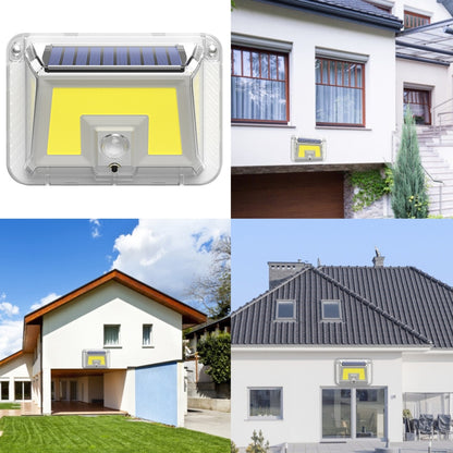 Solar Wall Light Garden Four-Sided Luminous Solar Light Human Body Induction Waterproof Outdoor Light, 90 LED, 66 COB