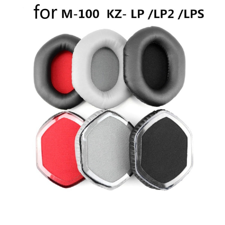 2 PCS Suitable for V-Moda LP/M100/LP2 Headest Sponge Cover Earmuffs, Gray Gray Net, Black Black Net, Black Red Net, Black Large Inner Diameter