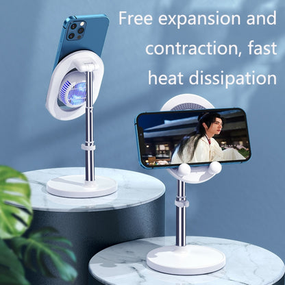 OATSBASF Live Telescopic Desktop Radiator Compact Portable Cooling Phone Holder, Standard:, Bracket White, Bracket Pink, Bracket Green, Radiator Pink, Radiator Green