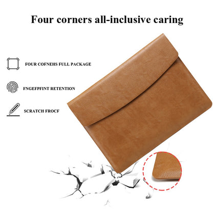 Horizontal Litchi Texture Laptop Bag Liner Bag For MacBook, 11 Inch A1370 / 1465, 12 Inch A1534, 13.3 Inch A1502 / 1425/1466/1369, 15.4 Inch A1398