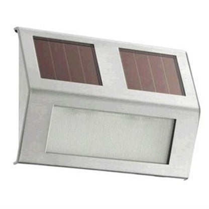 2 LEDs Solar Powered Light Sensor Control IP44 Waterproof LED Wall Lamp Outdoor Patio Yard Pathway Garden Stairs Step Night Security Lighting, White Light, Warm Light
