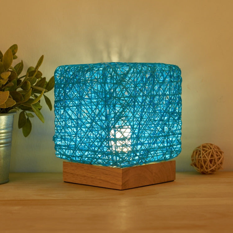 USB Square Sepak Takraw Table Lamp Bedroom Bedside Decorative Light, Spec:, Button Switch+Base, Dimming Switch+Base