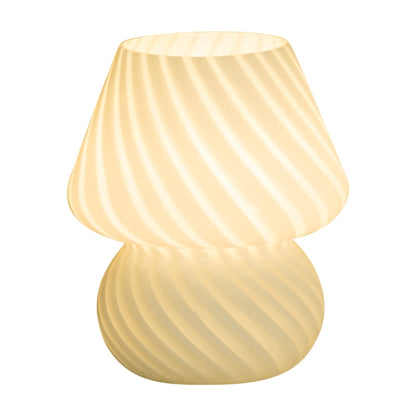 PJ-104 5W Mushroom Glass Bedroom Bedside Table Decoration Table Lamp, CN Plug, Specification：, Monochrome Warm Light, Tmall Elf Light Bulb