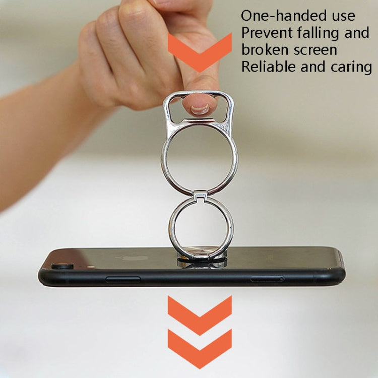 3 PCS Bottle Opener Folding Metal Mobile Phone Bracket Ring Buckle Bracket Car Magnets Live Desktop Bracket, Bottle Opener (Rose Gold), Bottle Opener (Black), Bottle Opener (Silver)