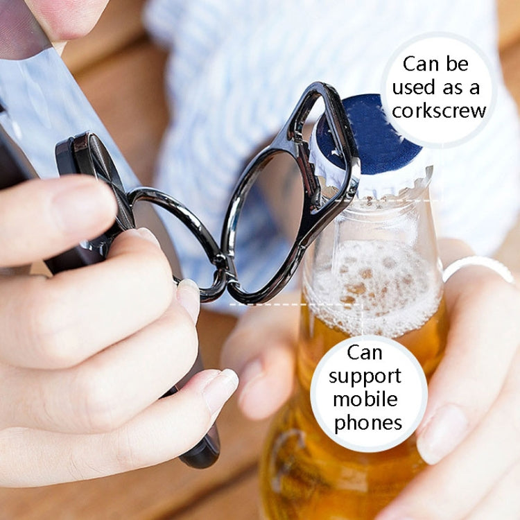3 PCS Bottle Opener Folding Metal Mobile Phone Bracket Ring Buckle Bracket Car Magnets Live Desktop Bracket, Bottle Opener (Rose Gold), Bottle Opener (Black), Bottle Opener (Silver)