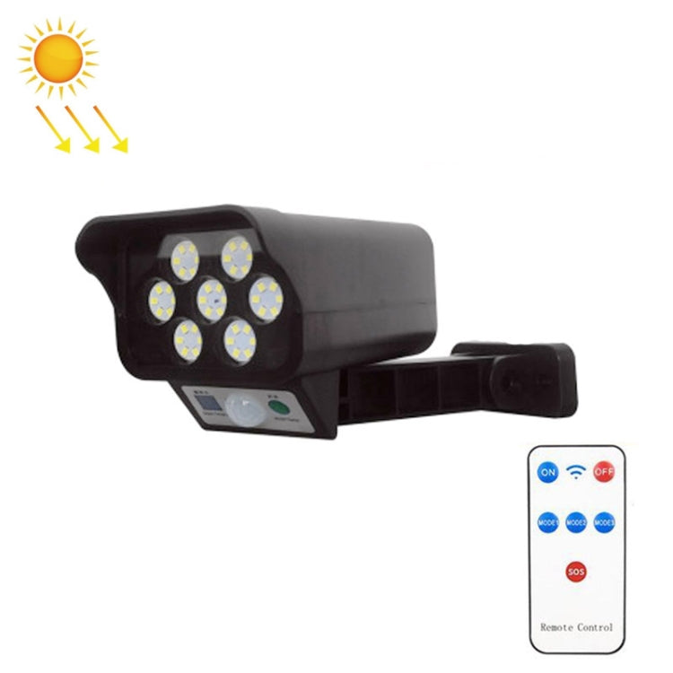 Solar Sensor LED Wall Light Simulation Surveillance Camera Glare Anti-Thief Street Lamp, Style:, Remote Control (35LED White), Remote Control (35LED Black), 35LED (Black), Remote Control (42LED), Remote Control (77LED)