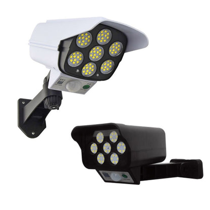 Solar Sensor LED Wall Light Simulation Surveillance Camera Glare Anti-Thief Street Lamp, Style:, Remote Control (42LED), Remote Control (77LED)
