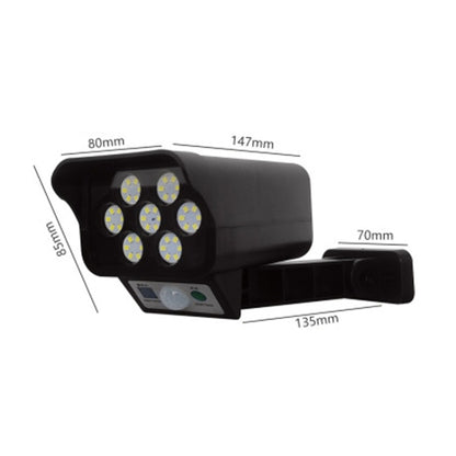Solar Sensor LED Wall Light Simulation Surveillance Camera Glare Anti-Thief Street Lamp, Style:, Remote Control (42LED), Remote Control (77LED)