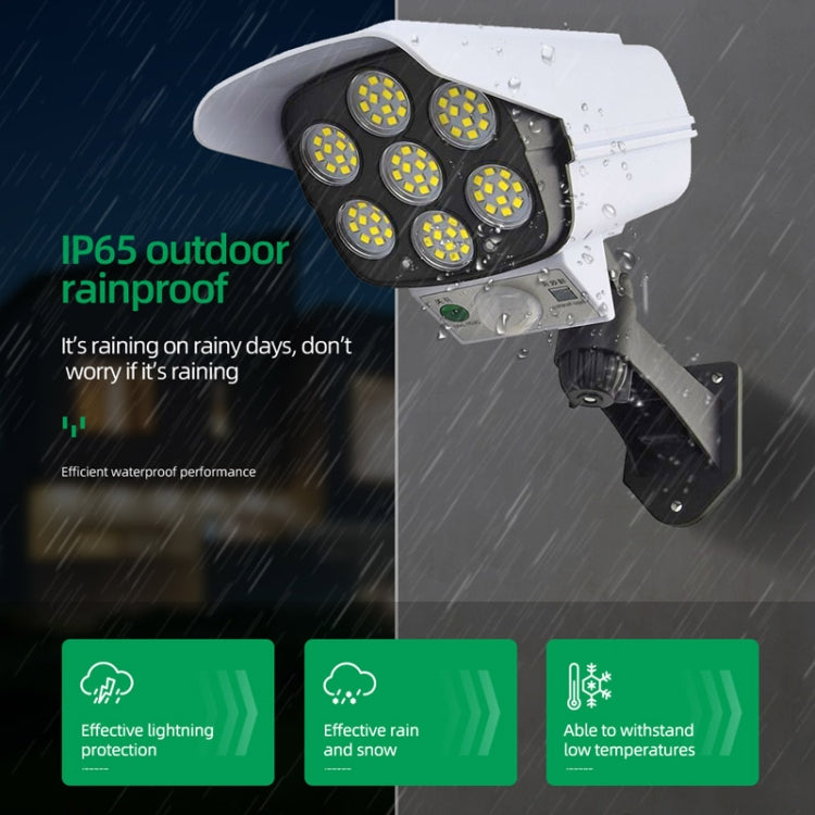 Solar Sensor LED Wall Light Simulation Surveillance Camera Glare Anti-Thief Street Lamp, Style:, Remote Control (35LED White), Remote Control (35LED Black), 35LED (Black), Remote Control (42LED), Remote Control (77LED)