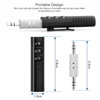 3.5mm Lavalier Bluetooth Audio Receiver with Metal Adapter, H-139 White, H-139 Green, H-139 Black, H-139 Blue, H-139 Red