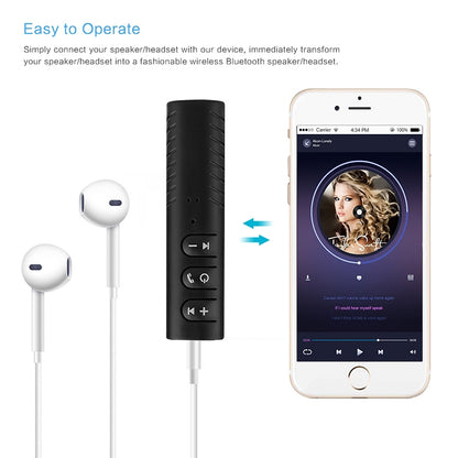 3.5mm Lavalier Bluetooth Audio Receiver with Metal Adapter, H-139 White, H-139 Green, H-139 Black, H-139 Blue, H-139 Red