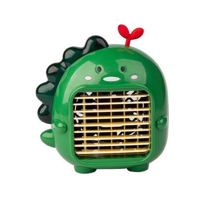 A9 Desktop Dinosaur Fan USB Mini Large Wind Fan, Green, Yellow, Pink