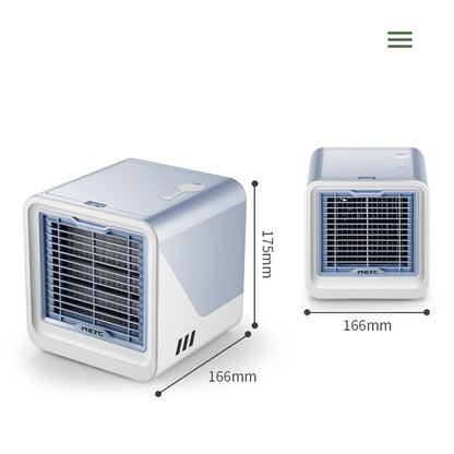 MG -191 Mini Air Cooler Home Dormitory Office Air Conditioning Fan Portable Small Desktop USB Fan, Classic Black, Sky Blue