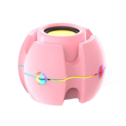 RGB Light Effect Gyro Shape Wireless Bluetooth Audio, White, Pink, Blue, Black, Red
