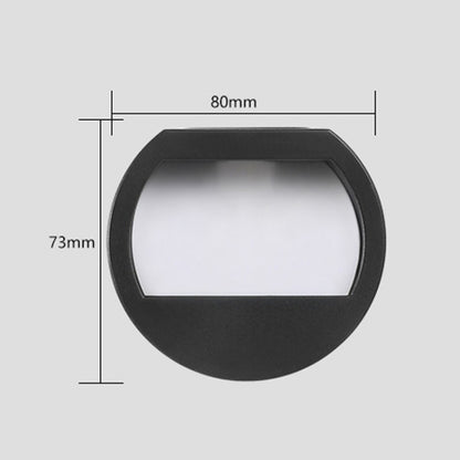 Solar Outdoor Waterproof LED Round Wall Lamp Stair Light, White Light, Warm Light