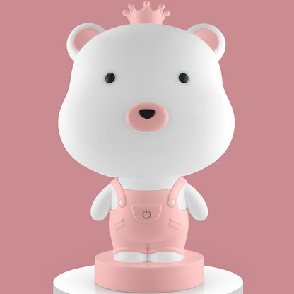 3W Cartoon Crown Pet USB Touch Control Night Light, Rabbit Pink, Rabbit Gray, Rabbit Light Blue, Bear Pink, Bear Gray, Bear Coffee, Cow Pink, Cow Coffee, Cow Green, Tiger Pink, Tiger Coffee, Tiger Green