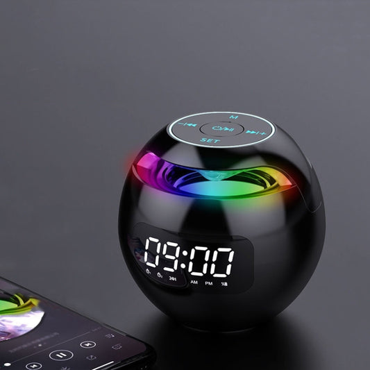 ZXL-G90 Portable Colorful Ball Bluetooth Speaker, Style:, Clock Version (White), Sensor Version (Black), Clock Version (Pink), Sensor Version (White), Sensor Version (Pink)