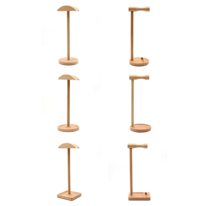 AM-EJZJ001 Desktop Solid Wood Headset Display Stand, Style:, A, B, C, D, E, F