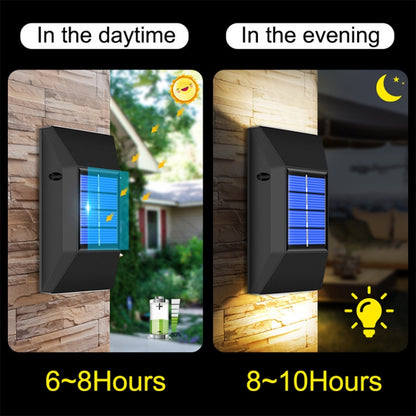 Outdoor Decorative Waterproof Solar Wall Light, Spec:, 4 LEDs White Light, 4 LEDs Warm Light, 6 LEDs White Light, 6 LEDs Warm Light