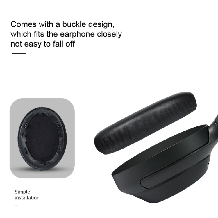2pcs PU Leather Earpads For Sony WH-1000XM4, WH-1000XM4(Gray+Buckle), WH-1000XM4(Champagne Gold+Buckle), WH-1000XM4(Blue+Buckle), WH-1000XM4(Black No Buckle), WH-1000XM4(Black+Buckle)