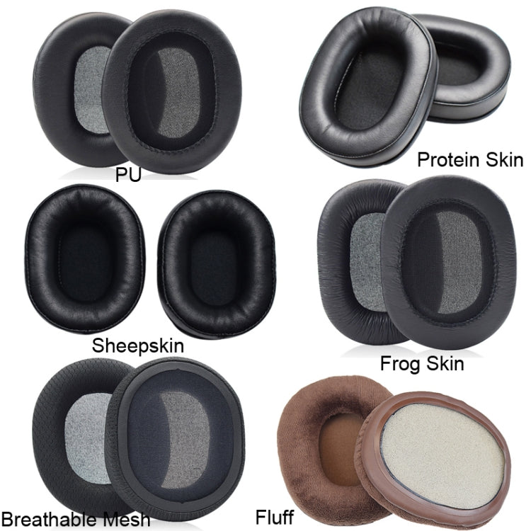 1 Pair Headset Earmuffs For Audio-Technica ATH-M50X/M30X/M40X/M20X, Spec:, Black-Sewing PU, Black-Soft PU, Black-Frog Skin, Black-Fluff, Brown-Fluff, Black-Protein Skin, Brown-Protein Skin, Black-Mesh, Black-Ice Gel, Black-Thick Sheepskin              ...