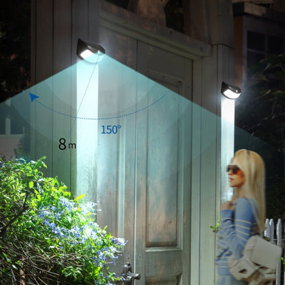 8 LEDs Infrared Induction Solar Garden Wall Light, White Light, Warm Light