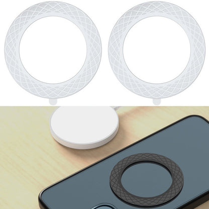 2 PCS T12 Stripe Pattern Magnetic Suction Wireless Charger Magnetic Sheet, White, Black