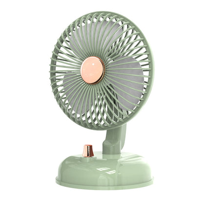 F10 Portable Quiet Desktop Retro Moving Head USB Fan, F10 Bean Green, F10 Milk White