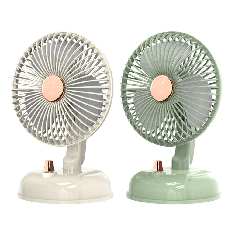 F10 Portable Quiet Desktop Retro Moving Head USB Fan, F10 Bean Green, F10 Milk White