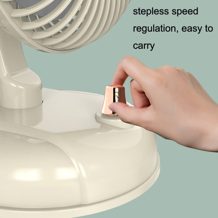 F10 Portable Quiet Desktop Retro Moving Head USB Fan, F10 Bean Green, F10 Milk White