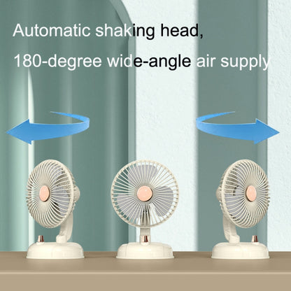 F10 Portable Quiet Desktop Retro Moving Head USB Fan, F10 Bean Green, F10 Milk White