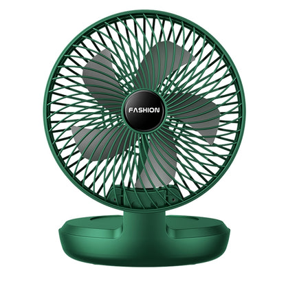 Folding Office Desktop Household Portable Small Fan, 8 inch Green, 8 inch White