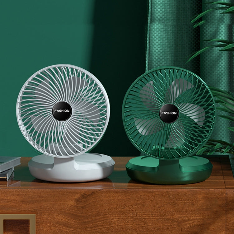 Folding Office Desktop Household Portable Small Fan, 8 inch Green, 8 inch White