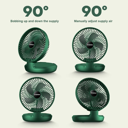 Folding Office Desktop Household Portable Small Fan, 8 inch Green, 8 inch White