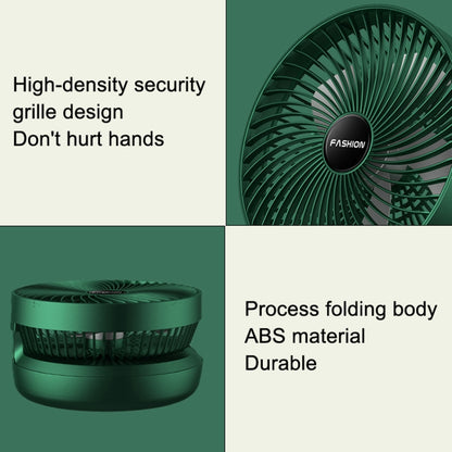 Folding Office Desktop Household Portable Small Fan, 8 inch Green, 8 inch White