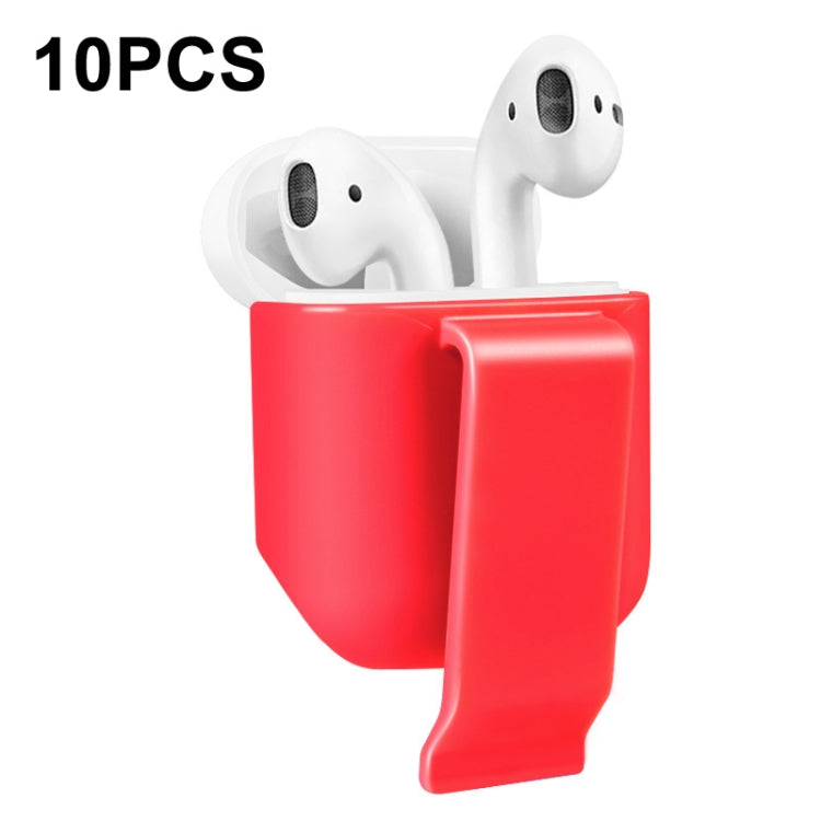 10 PCS Portable Headset Waist Hanging Protective Cover, Suitable For AirPods 2, Waist Hanging Red, Waist Hanging Black, Waist Hanging Navy, Waist Hanging Gray, Waist Hanging White, Waist Hanging Pink