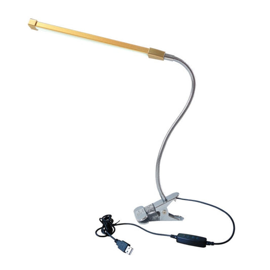 USB Clip Lamp Student Eye Protection LED Dimmable Desk Light, Purple, Gold, Black, Silver