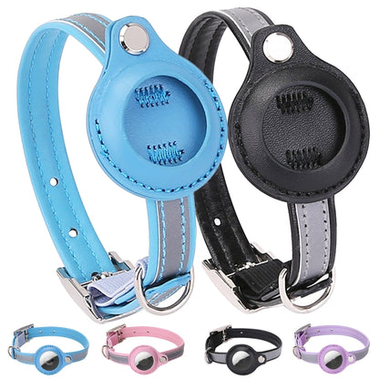 For AirTag 2nd Gen / AirTag 1st Gen Tracker Protective Cover Pet PU Collar, XS, S, M