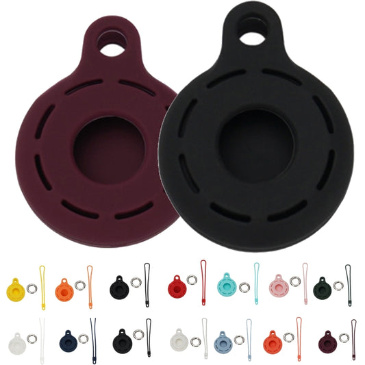 For AirTag 2nd Gen / AirTag 1st Gen Tracking Anti-Lost Locator Silicone Case, Mint Green, Pink, Black, Red, Yellow, Orange, Coffee, Dark Green, Coral Color, Lime White, Transparent, Noon Blue, Luminous White, Luminous Orange, Luminous Pink             ...