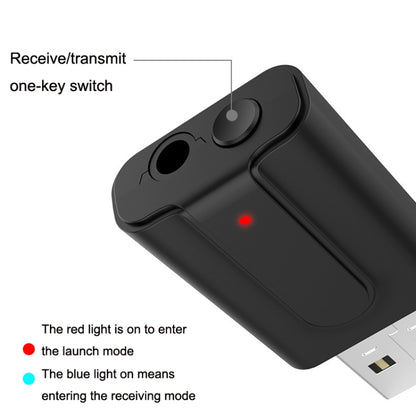 BT10 2 In 1 USB Bluetooth 5.0 Transmitter Receiver Speaker Computer Wireless Headphone Adapter, BT10