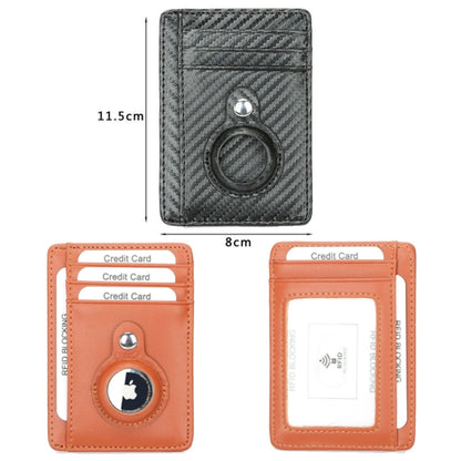 TQ-319 Anti-Theft Anti-Lost Tracker Leather Card Holder For AirTag 2nd Gen / AirTag 1st Gen, Carbon Fiber (Black), Carbon Fiber (Gray), Carbon Fiber (Blue), Carbon Fiber (Brown), Flat Pattern (Black), Flat Pattern (Red), Flat Pattern (Gray)            ...