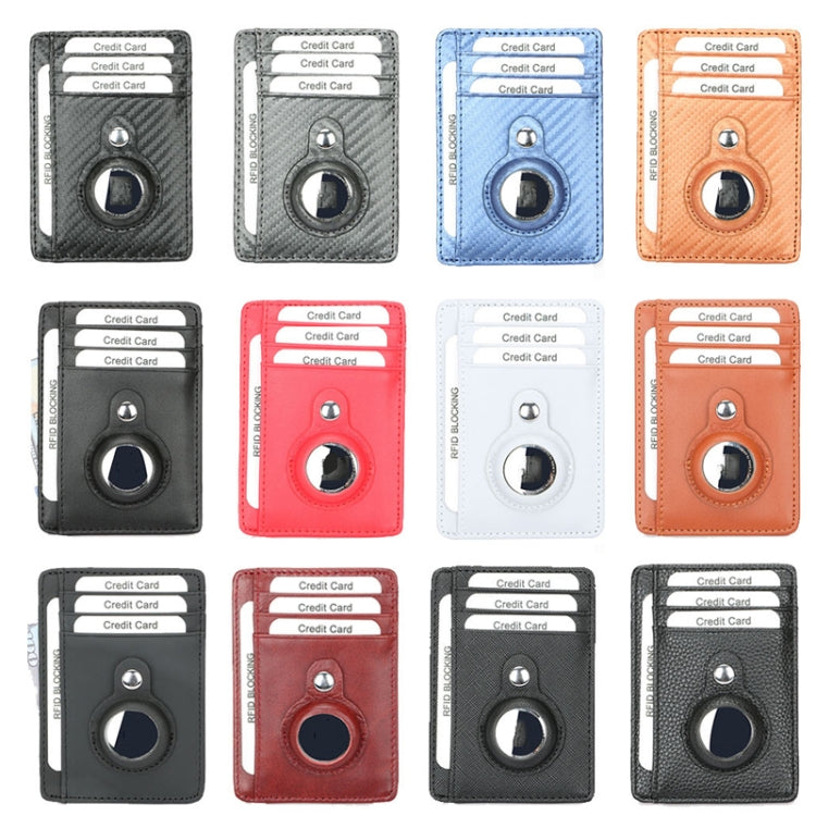 TQ-319 Anti-Theft Anti-Lost Tracker Leather Card Holder For AirTag 2nd Gen / AirTag 1st Gen, Carbon Fiber (Black), Carbon Fiber (Gray), Carbon Fiber (Blue), Carbon Fiber (Brown), Flat Pattern (Black), Flat Pattern (Red), Flat Pattern (Gray)            ...