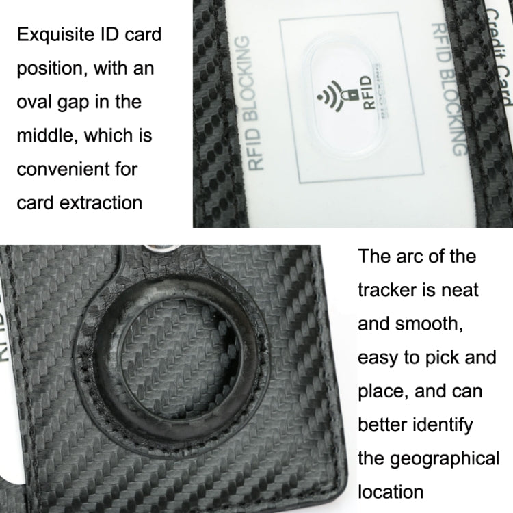 TQ-319 Anti-Theft Anti-Lost Tracker Leather Card Holder For AirTag 2nd Gen / AirTag 1st Gen, Carbon Fiber (Black), Carbon Fiber (Gray), Carbon Fiber (Blue), Carbon Fiber (Brown), Flat Pattern (Black), Flat Pattern (Red), Flat Pattern (Gray)            ...