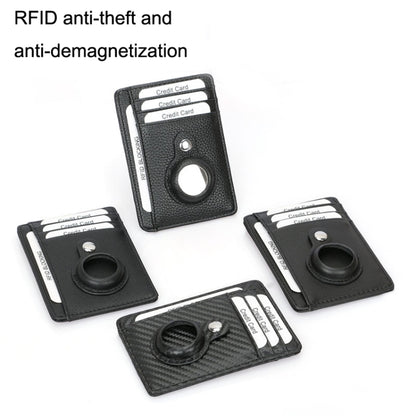 TQ-319 Anti-Theft Anti-Lost Tracker Leather Card Holder For AirTag 2nd Gen / AirTag 1st Gen, Carbon Fiber (Black), Carbon Fiber (Gray), Carbon Fiber (Blue), Carbon Fiber (Brown), Flat Pattern (Black), Flat Pattern (Red), Flat Pattern (Gray)            ...
