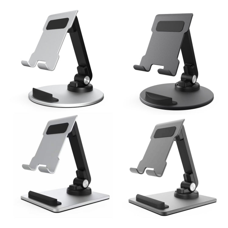 Portable Mobile Phone Tablet Desktop Stand, K5 Not Expansion Silver, K5 Not Expansion Gray, K5 Silver, K5 Gray, All Metal Silver, All Metal Gray, Round Swivel Silver, Round Swivel Dark Grey, Square Swivel Silver, Square Swivel Dark Gray