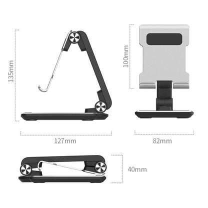 Portable Mobile Phone Tablet Desktop Stand, K5 Not Expansion Silver, K5 Not Expansion Gray, K5 Silver, K5 Gray, All Metal Silver, All Metal Gray, Round Swivel Silver, Round Swivel Dark Grey, Square Swivel Silver, Square Swivel Dark Gray