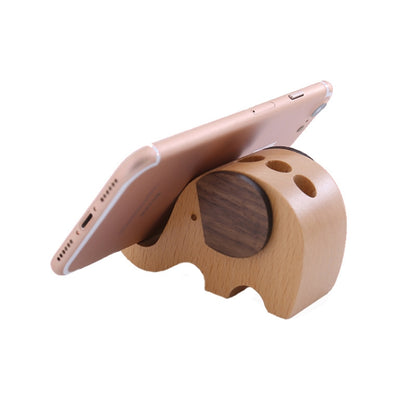 Wooden Mobile Phone Bracket Beech Lazy Mobile Phone Holder,Style:, Pony, Kung Fu, Staunch, Little Deer With Antlers, Elephants, Puppy, Golden Retriever, Piggy
