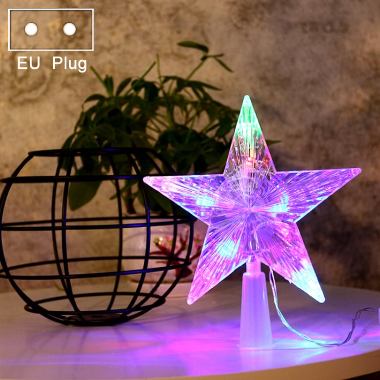 Christmas Tree Top Light LED Glowing Star Lights, Size:, Small Battery Model, Large Battery Model, Small EU Plug, Large EU Plug