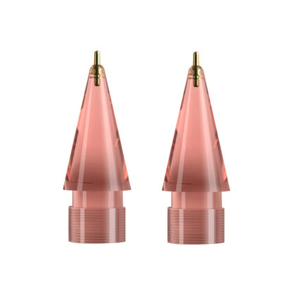 For Apple Pencil 1/2 2pcs Stylus Transparent Replacement Needle Nib, Spec:, Extended (Red), Extended (Blue), Extended (Green), Extended (Pink), Extended (Gray), Extended (Gold), Extended (Purple), Round (Red), Round (Blue), Round (Green), Round (Pink) ...